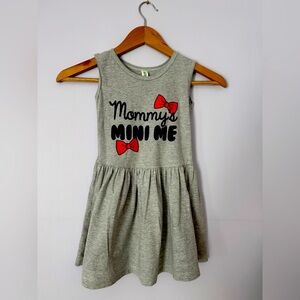 Mommy’s Mini Me Gray with Red Bows Little Girls Dress 5T